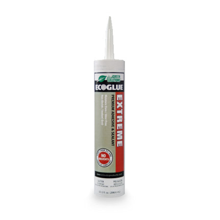 Eclectic EcoGlue 575012 Extreme Adhesive Sealant White 10.1 oz Cartridge