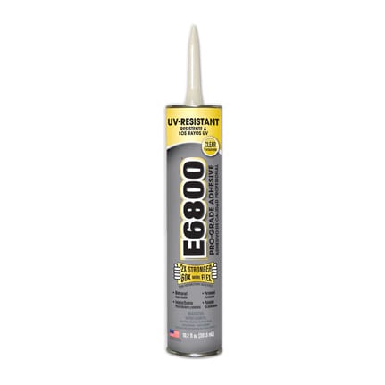 Eclectic E6800 UV Industrial Strength Solvent Based Adhesive Clear 10.2 oz Cartridge
