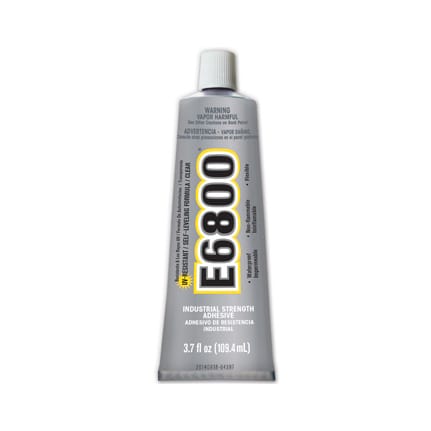 Eclectic E6800 UV Industrial Strength Solvent Based Adhesive Clear 3.7 oz Tube