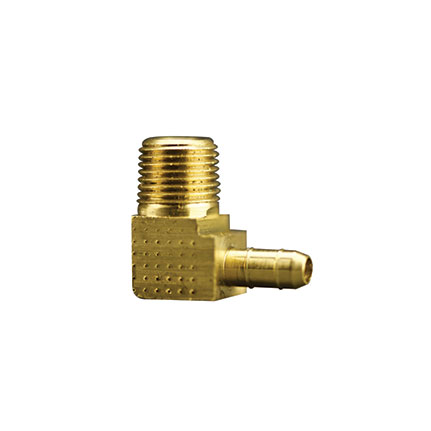 Fisnar 560713 Brass Barbed Elbow Fitting 0.25 in NPT Male x 0.125 in I.D. Tube