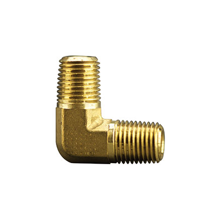 Fisnar 560724 Brass Elbow Fitting 0.25 in NPT Male x 0.25 in NPT Male