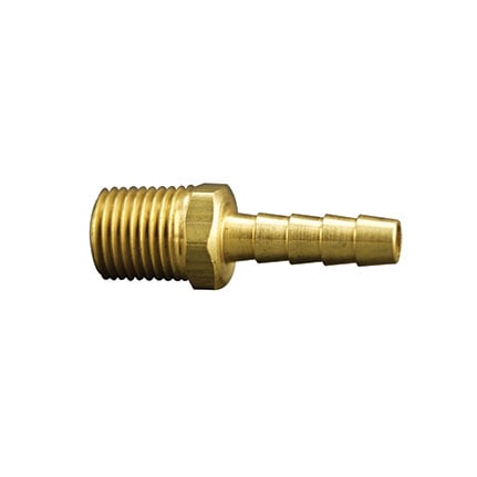 Fisnar 560737 Brass Straight Barbed Fitting 0.25 in NPT Male x 0.25 in I.D. Tube