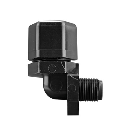 Fisnar 560748 Elbow Male Connector Black 0.25 in NPT, 0.25 in Tube