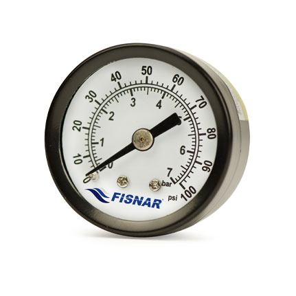 Fisnar 560934B Regulator Gauge Black 0 to 100 psi