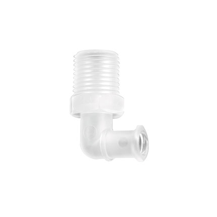Fisnar 561821 Elbow Luer Lock Connector Clear 0.125 in NPT