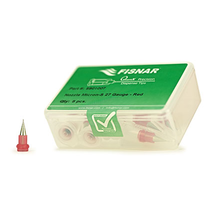 Fisnar QuantX™ 5901007 Micron-S Precision Standard Bore Nozzle Red 27 ga