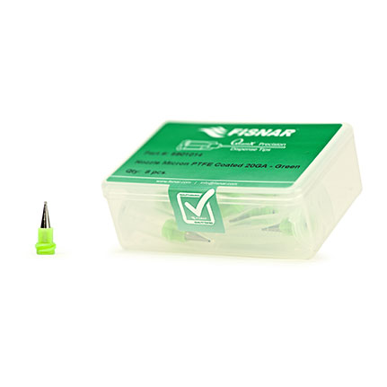 Fisnar QuantX™ 5901014 PTFE Coated Micron-S Precision Standard Bore Nozzle Green 20 ga