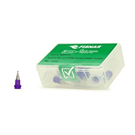 Fisnar QuantX™ 5901016 PTFE Coated Micron-S Precision Standard Bore Nozzle Purple 23 ga