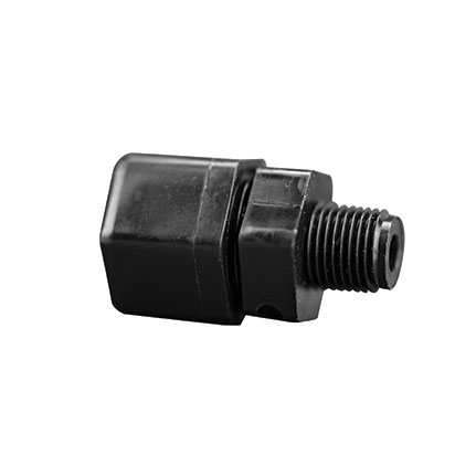 Fisnar 7610BP Straight Male Connector Black 0.125 in NPT, 0.375 in Tube