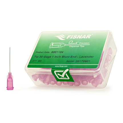 Fisnar QuantX™ 8001104 Straight Blunt End Needle Lavender 1 in x 30 ga