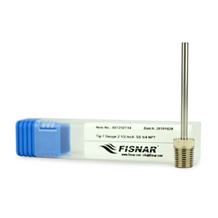 Fisnar 807250T14 NPT Stainless Steel Dispensing Tip 2.5 in x 7 ga