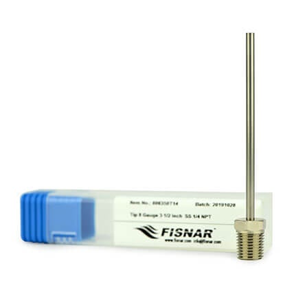 Fisnar 808350T14 NPT Stainless Steel Dispensing Tip 3.5 in x 8 ga