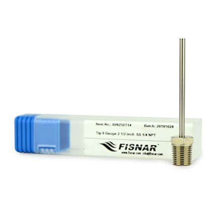 Fisnar 809250T14 NPT Stainless Steel Dispensing Tip 2.5 in x 9 ga