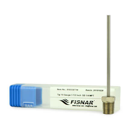 Fisnar 810350T14 NPT Stainless Steel Dispensing Tip 3.5 in x 10 ga