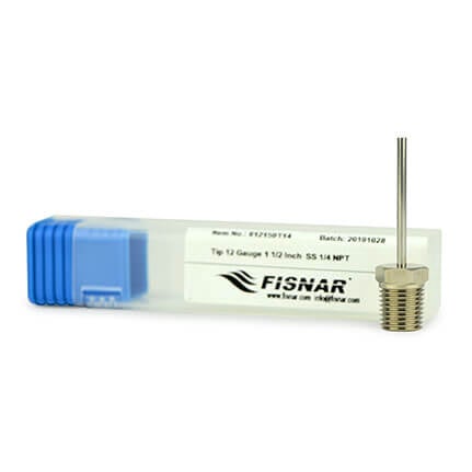 Fisnar 812150T14 NPT Stainless Steel Dispensing Tip 1.5 in x 12 ga