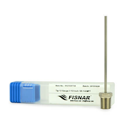 Fisnar 812350T14 NPT Stainless Steel Dispensing Tip 3.5 in x 12 ga