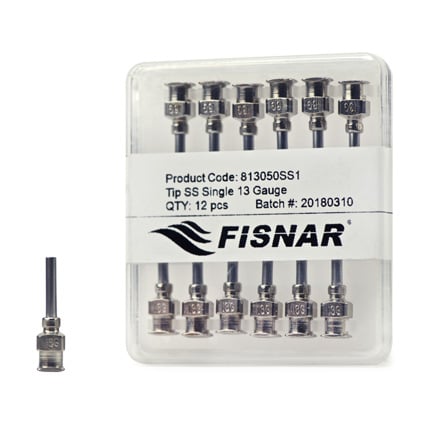 Fisnar 813050SS1 Luer Lock Stainless Steel Dispensing Tip 0.5 in x 13 ga