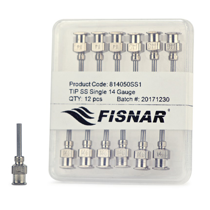 Fisnar 814050SS1 Luer Lock Stainless Steel Dispensing Tip 0.5 in x 14 ga