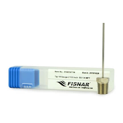 Fisnar 814250T14 NPT Stainless Steel Dispensing Tip 2.5 in x 14 ga