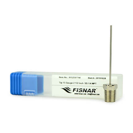 Fisnar 815250T14 NPT Stainless Steel Dispensing Tip 2.5 in x 15 ga