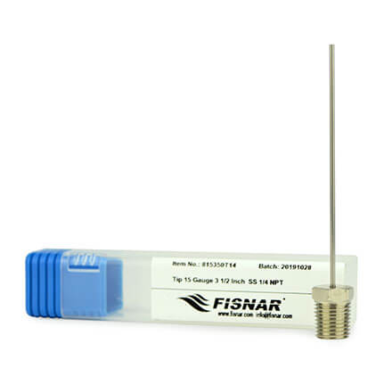 Fisnar 815350T14 NPT Stainless Steel Dispensing Tip 3.5 in x 15 ga