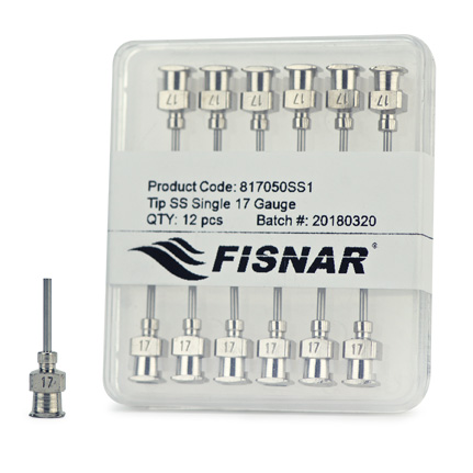 Fisnar 817050SS1 Luer Lock Stainless Steel Dispensing Tip 0.5 in x 17 ga