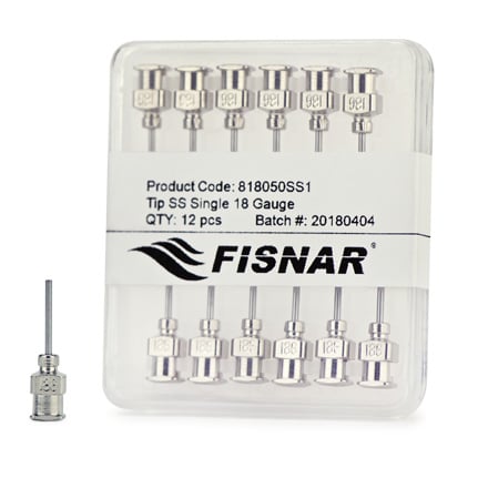 Fisnar 818050SS1 Luer Lock Stainless Steel Dispensing Tip 0.5 in x 18 ga