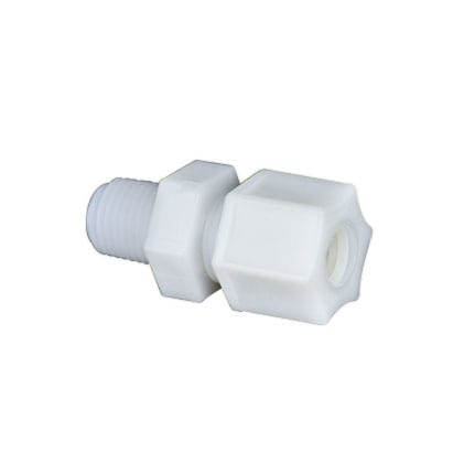 Fisnar 913 Straight Male Connector White 0.25 in NPT, 0.375 in Tube