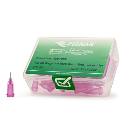 Fisnar QuantX™ 8001082 Straight Blunt End Needle Lavender 0.25 in x 30 ga