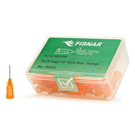 Fisnar QuantX™ 8001091 Straight Blunt End Needle Orange 0.5 in x 23 ga