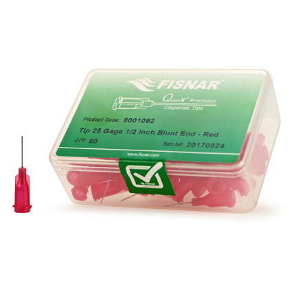 Fisnar QuantX™ 8001092 Straight Blunt End Needle Red 0.5 in x 25 ga