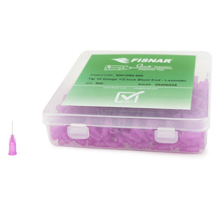 Fisnar QuantX™ 8001094-500 Straight Blunt End Needle Lavender 0.5 in x 30 ga