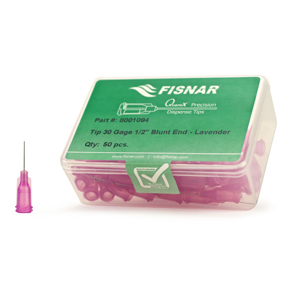 Fisnar QuantX™ 8001094 Straight Blunt End Needle Lavender 0.5 in x 30 ga