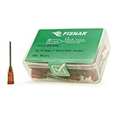 Fisnar QuantX™ 8001096 Straight Blunt End Needle Amber 1 in x 15 ga