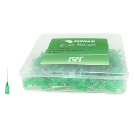 Fisnar QuantX™ 8001097-500 Straight Blunt End Needle Green 1 in x 18 ga