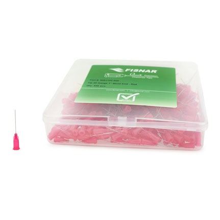 Fisnar QuantX™ 8001102-500 Straight Blunt End Needle Red 1 in x 25 ga