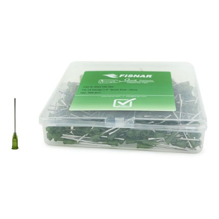 Fisnar QuantX™ 8001105-500 Straight Blunt End Needle Olive 1.5 in x 14 ga