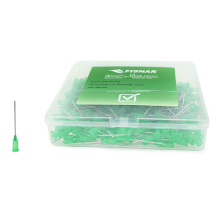 Fisnar QuantX™ 8001107-500 Straight Blunt End Needle Green 1.5 in x 18 ga