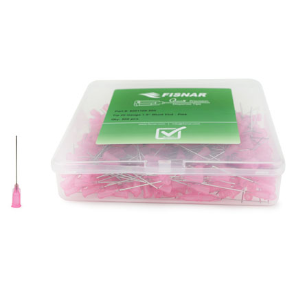 Fisnar QuantX™ 8001108-500 Straight Blunt End Needle Pink 1.5 in x 20 ga