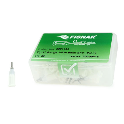 Fisnar QuantX™ 8001120 Straight Blunt End Needle White 0.25 in x 17 ga