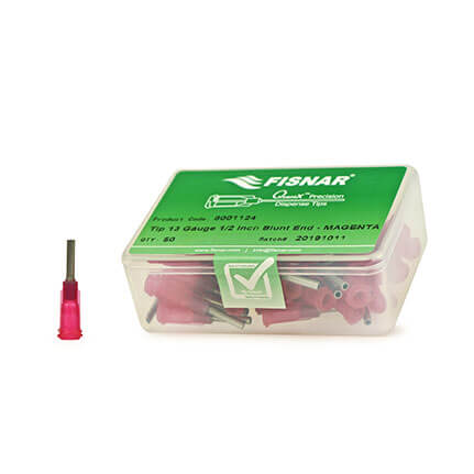 Fisnar QuantX™ 8001124 Straight Blunt End Needle Magenta 0.5 in x 13 ga