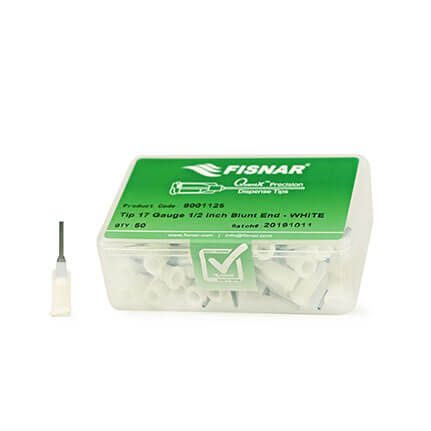 Fisnar QuantX™ 8001125 Straight Blunt End Needle White 0.5 in x 17 ga