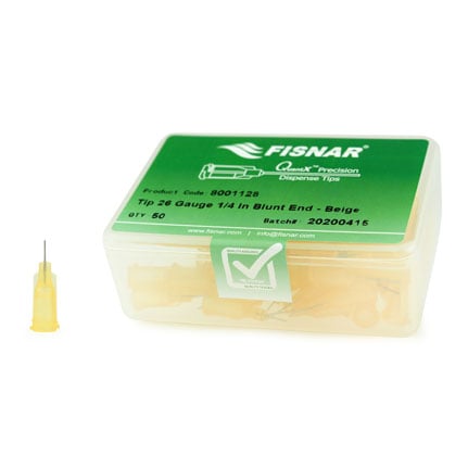 Fisnar QuantX™ 8001128 Straight Blunt End Needle Beige 0.25 in x 26 ga