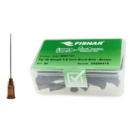 Fisnar QuantX™ 8001141 Straight Blunt End Needle Brown 1.5 in x 19 ga