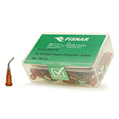 Fisnar QuantX™ 8001157 45° Angled Blunt End Needle Amber 0.5 in x 15 ga
