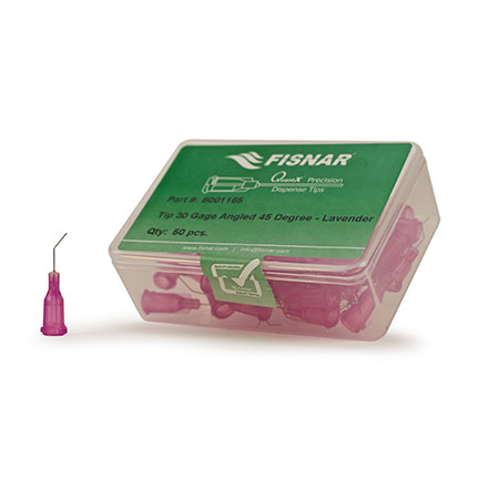 Fisnar QuantX™ 8001165 45° Angled Blunt End Needle Lavender 0.5 in x 30 ga