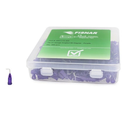 Fisnar QuantX™ 8001170-500 90° Angled Blunt End Needle Purple 0.5 in x 21 ga