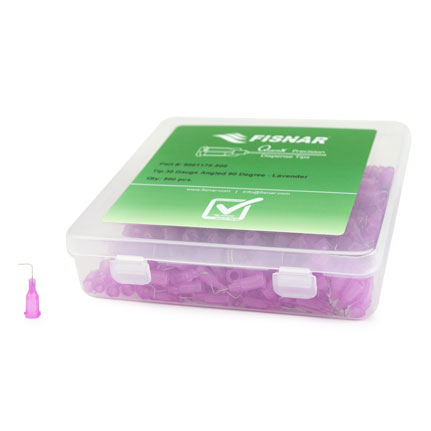 Fisnar QuantX™ 8001175-500 90° Angled Blunt End Needle Lavender 0.5 in x 30 ga