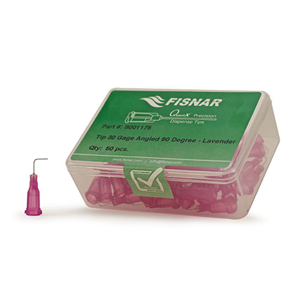 Fisnar QuantX™ 8001175 90° Angled Blunt End Needle Lavender 0.5 in x 30 ga