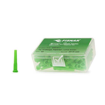 Fisnar QuantX™ 8001217 Single Tapered Dispensing Tip Lime Green 1.25 in x 10 ga